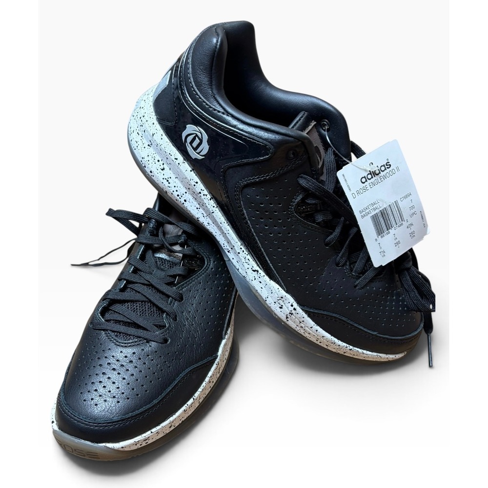Adidas D Rose Englewood II Black Speckled Basketball Shoes C76694 Mens 7.5
